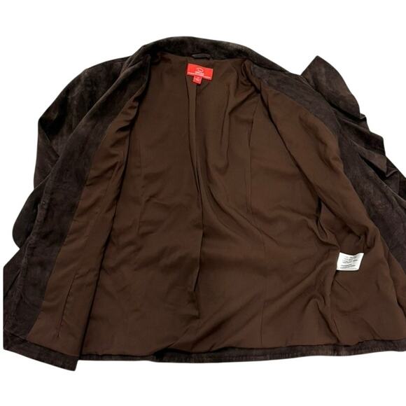 Oscar by Oscar de la Renta Suede Ruffle Jacket NWT 14 - Picture 5 of 9